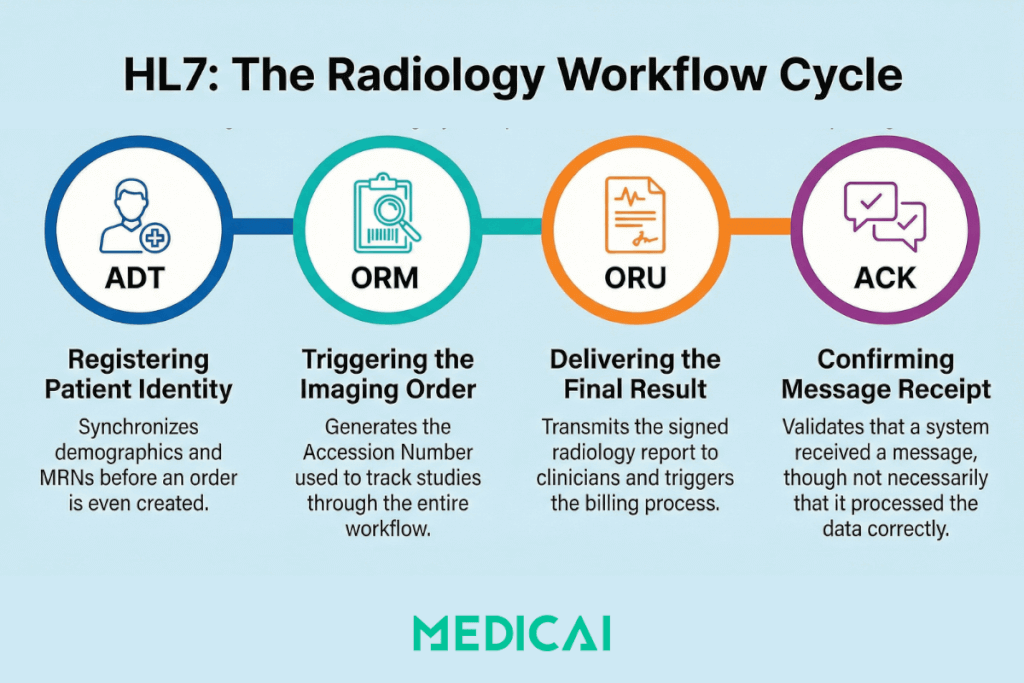hl7 message types in radiology workflow